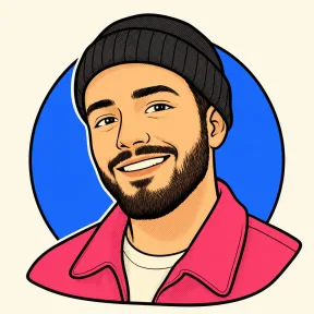 Illustrated portrait of Tomas Linnik